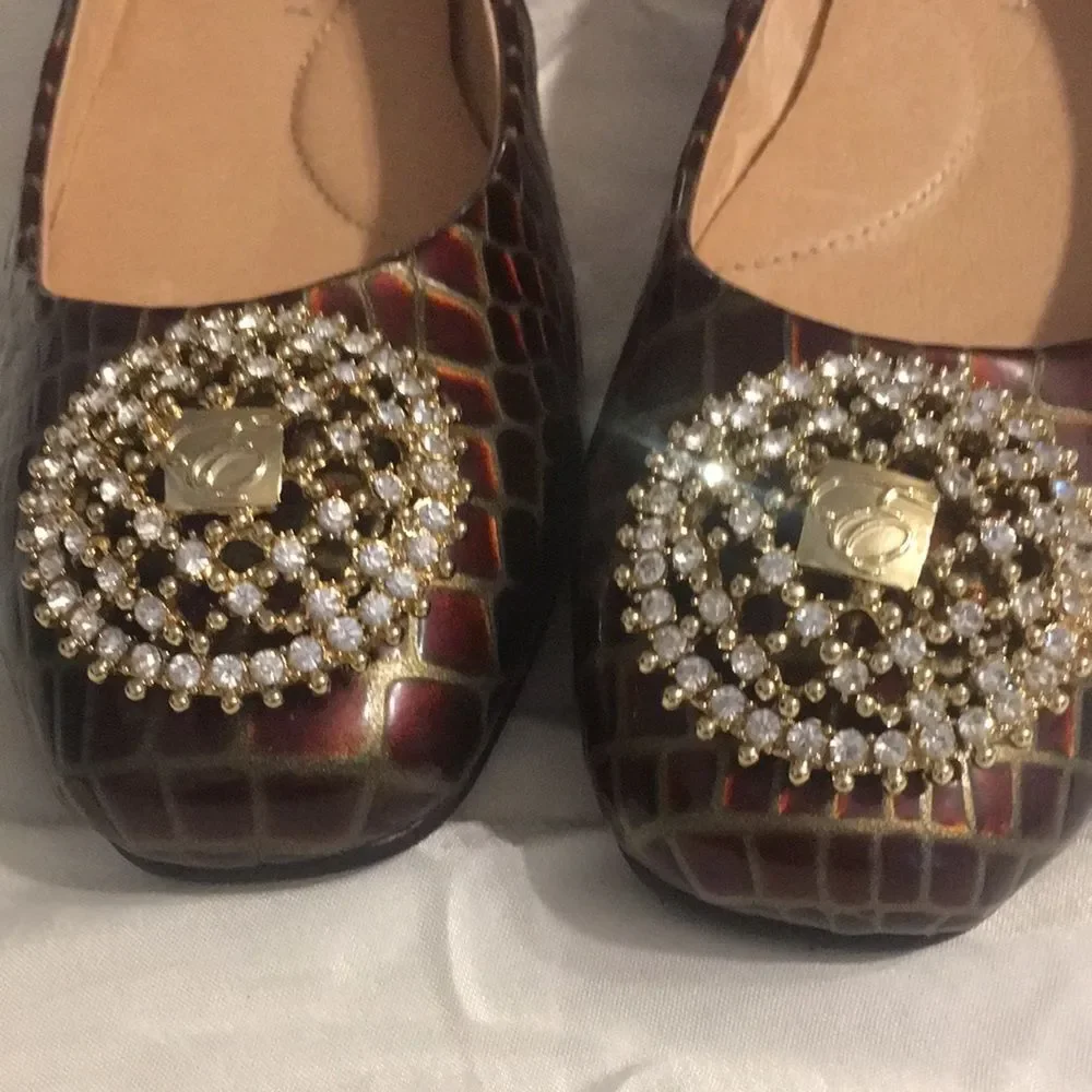 Diana E Kelley Croc Embellished Dress Shoes